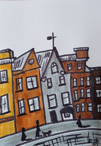 Disegno originale casa - , grafica