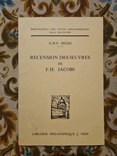 Hegel recension des - g.w.f,