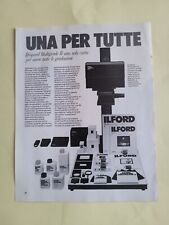 ILFORD SISTEMA MULTIGRADE FOTO CLIPPING RITAGLIO PUBBLICITA' ADVERTISING #866