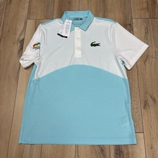 NUOVO Polo Lacoste SPORT Miami Open Tennis Edition Uomo Taglia L 5 Turchese