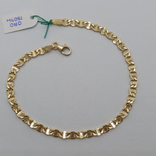 BRACCIALE DA UOMO A MAGLIA GRUMETTA IN ORO GIALLO 18KT 3,2 GRAMMI (8257)