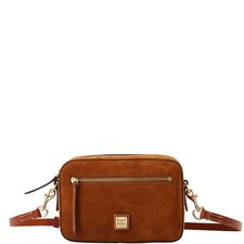 Tracolla con zip per fotocamera in camoscio Dooney & Bourke