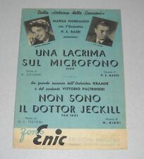 Spartito GORNI KRAMER Una lacrima sul microfono Non sono il dottor Jeckill 1954