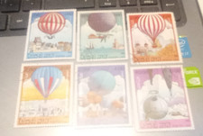 Palloncini da volo con equipaggio 200° anniversario Laos 1983 set completo usato