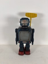 Robot radar blu vintage anni 60 giocattolo di latta Giappone originale S.H Horik