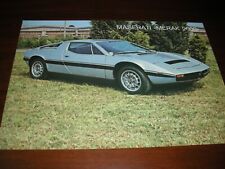 MASERATI BROCHURE ORIGINALE " MASERATI MERAK 2000" BILINGUE IN O. CONDIZIONI