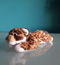 "TRUDI" peluche Leopardo, colore marrone, nero e bianco, lunghezza 32 cm.