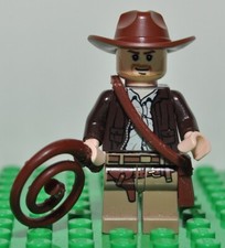Lego Indiana Jones iaj001 giacca marrone scuro Fedora Frusta 2008 2009