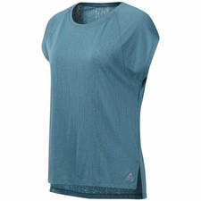  Maglia Smanicata da Donna Reebok Burnout Azzurro Taglia:XS