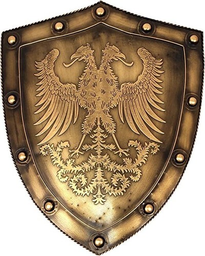 Antico scudo medievale sacro - scudo,