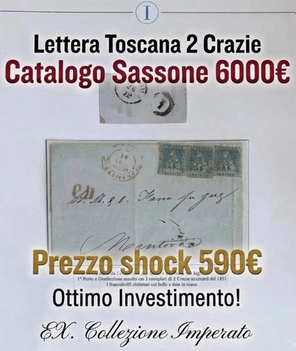 Toscana lettera 1856 - toscana,