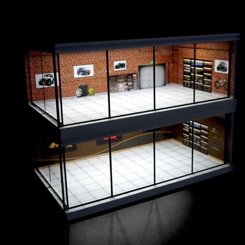 Diorama auto garage - 1/43,