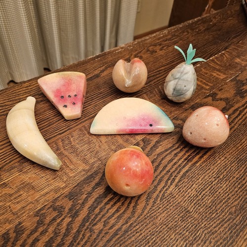 Frutta intagliata alabastro - frutta, in