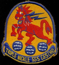 USAF 555th CES (HR) Patch triplo nichel S-15A