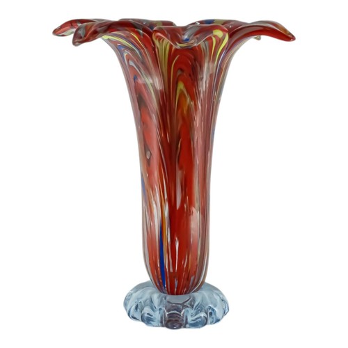Murano vaso vetro rosso - di,