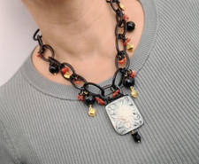 Collana donna catena corallo