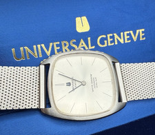 Universal geneve white shadow automatic ultra-slim vintage scatola garanzia