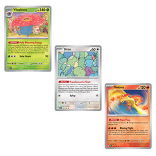 Moltres Ditto Vileplume - 3 pack NON HOLO promo set - Pokemon 151