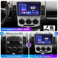 Autoradio 32GB Android 14 per Mazda 5 2005-2010 +KAM GPS Navi FM RDS WIFI BT USB