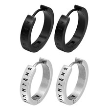 Orecchino a cerchio uomo rune