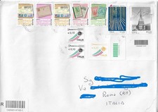 LETTERA RACCOMANDATA CON  FRANCOBOLLO  CODICE A BARRE  N°1373 E  1537 ANNO 2013