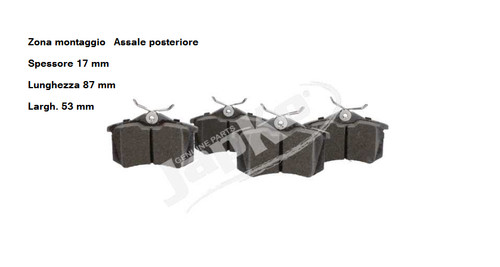 Kit pastiglie freno post - yy,