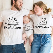 Camicie famiglia dinosauro mamma papà camicia bambino body famiglia abiti abbinati