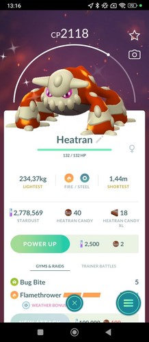 Heatran shiny legendary only - heatran,