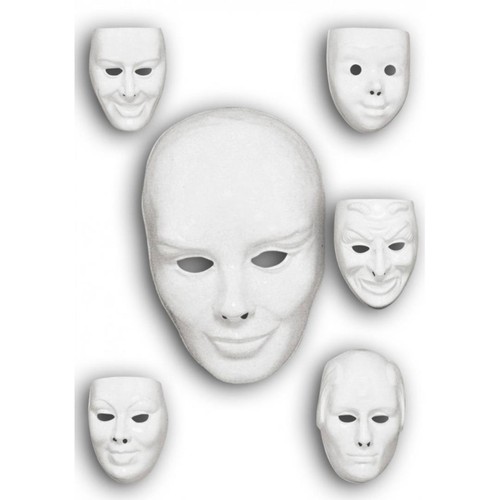 Maschera plastica bianca - maschera,