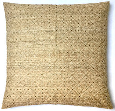 Cuscino beige oro seta