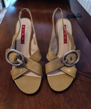 sandali KAMMI taglia 38 color pistacchio in pelle