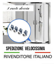 KIT8 CUSCINETTI RICAMBIO BOX DOCCIA CABINA PORTA ANTA SCORREVOLE ROTELLINE RUOTE