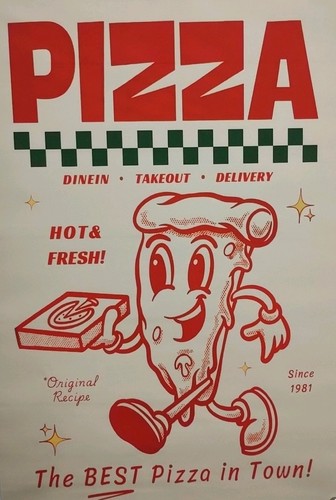 Big pizza advertising canvas - pizza,