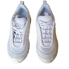 Scarpe Nike Air Max 97 bianche argento metallizzato 921522-104 taglia UK 5 donna US 5,5Y