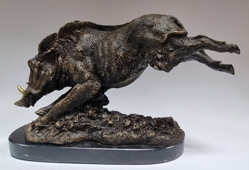 Scultura bronzo cinghiale - scultura,