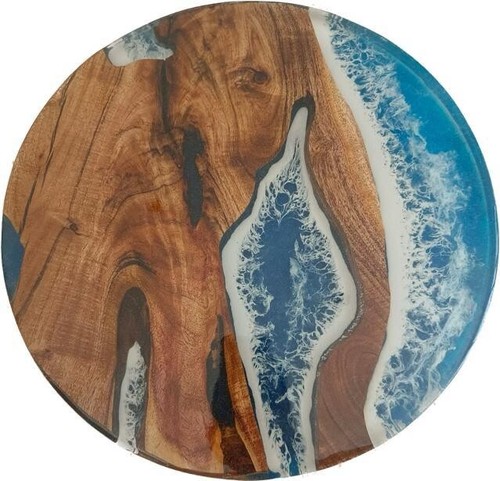Tavolo epoxy blu oceano - tavolo,