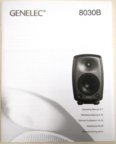 Manuale operativo genelec - manuale,