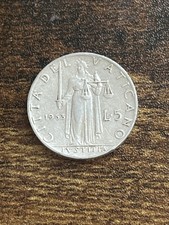 1953 Vatican City 5 Five Lire
