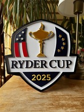 Targa Decorativa Ryder Cup 2025 - Insegna Trofeo Scudo Stile | 25 cm