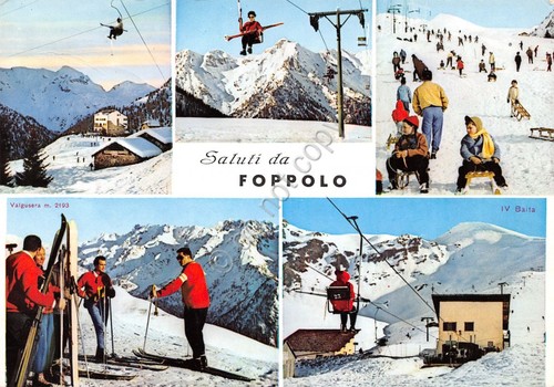 Cartolina foppolo vedute sci - cartolina, 5