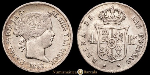 Isabel ii4 reales 5 21 - 4, (5,21