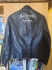 Avirex For Triumph Leather Motorcycle Jacket 50 M CAFE RACER Steve Mcqueen ISDT