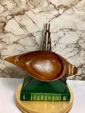 Vtg Carved Wooden Console Bowl