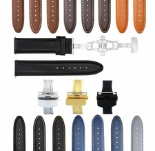 18-19-20-22-24MM SMOOTH LEATHER WATCH BAND STRAP + CLASP FOR ZENO MAGELLANO