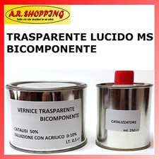 VERNICE TRASPARENTE LUCIDO MS ANTIGRAFFIO 2K PER AUTO E MOTO CARROZZERIA ML.500