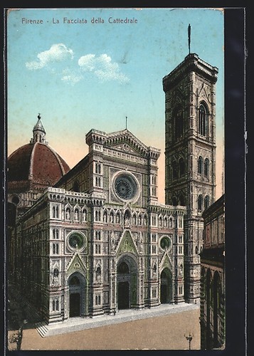 Cartolina firenze facciata - firenze,,