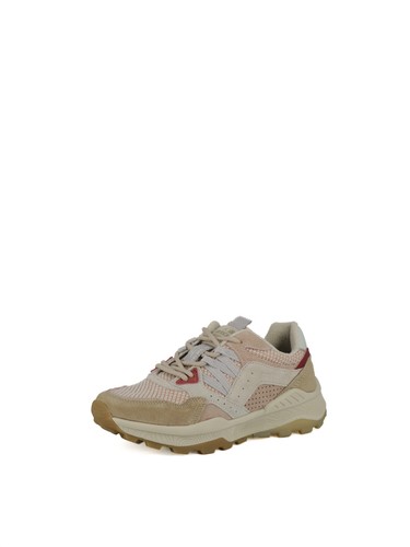Sneakers stringate donna beige