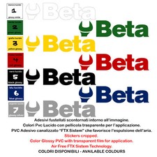 Beta adesivi vinile pre spaziato moto sponsor sticker helmet 4 pz. cm. 10-15