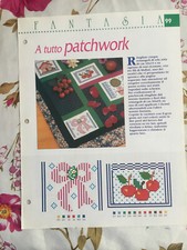 Schema punto croce Ricamo A tutto patchwork fiocco cilegia casa cesto