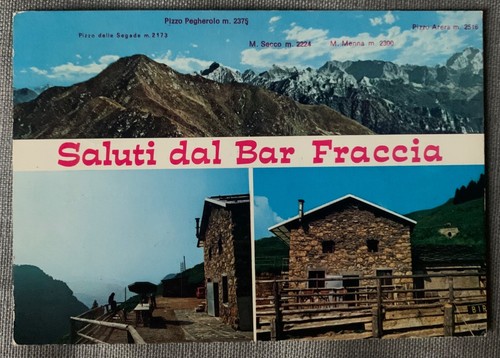 Rara cartolina bar fraccia - cartolina,